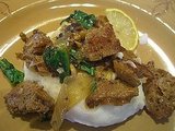 Sauteed Seitan with Mushrooms and Spinach Sauteed Seitan with Mushrooms and Spinach