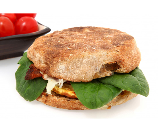 Breakfast: Egg and Turkey Bacon Sandwich Breakfast: Egg and Turkey Bacon Sandwich