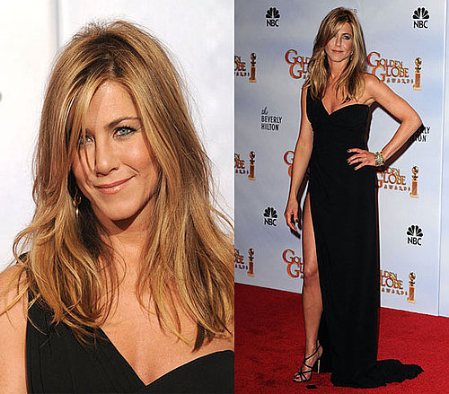 Jennifer Aniston in Valentino at the 2010 Golden Globe Awards Red Carpet