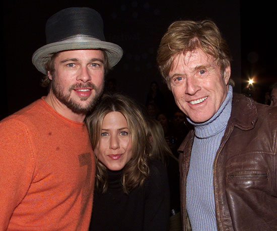 Robert Redford posed with Brad Pitt and Jennifer Aniston before the premiere of The Good Girl during the 2002 festival.
Robert Redford posed with Brad Pitt and Jennifer Aniston before the premiere of The Good Girl during the 2002 festival.