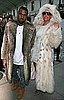 Kanye West and Amber Rose Wear Matching Furs to the Louis Vuitton 2010 Menswear Show in Paris