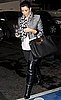 Kim Kardashian Wearing Gray Cropped Blazer in LA
