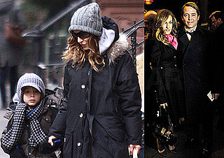 Photos of Halston's Sarah Jessica Parker With Matthew Broderick And James Wilkie Broderick in NYC