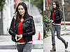 Photos of Emily Blunt Running Errands in a Black Leather Jacket in LA