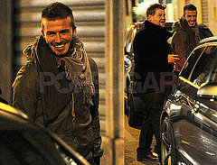 Photos of David Beckham and British Comedian James Corden After Dinner in Milan