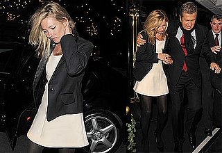 Photos of Kate Moss, Who's Naked on the Cover of Love Magazine, Leaving Scott's in London With Mario Testino