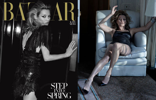 Photos of Kate Moss for Harpers