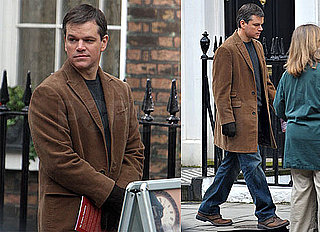 Photos of Matt Damon on the Set of The Hereafter in London at the Charles Dickens Museum