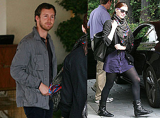 Photos of Anne Hathaway And Adam Shulman Arriving at LA's Sunset Towers