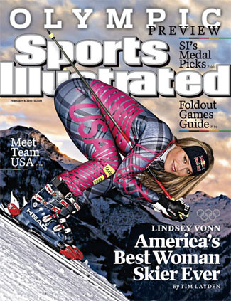 Controversial Photo of Olympic Skier Lindsey Vonn on the Cover of Sports Illustrated
