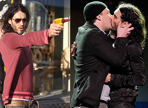 Video of Russell Brand and Jason Segel Singing Together Kissing at Haiti Benefit 2010-02-04 21:00:40