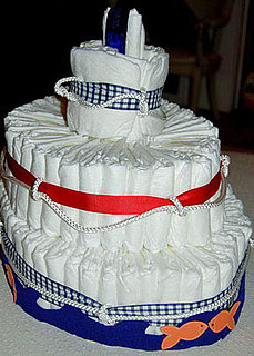 How to Make a Sailor Themed Diaper Cake