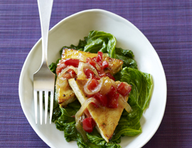 Fast Tofu With Mango Chutney and Mustard Green Recipe Fast Tofu With Mango Chutney and Mustard Green Recipe