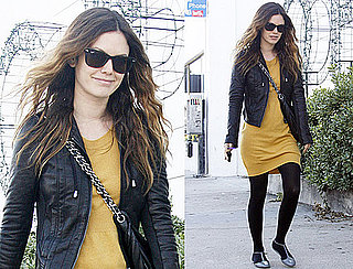 Photos of Rachel Bilson in Mustard Dress in Hollywood