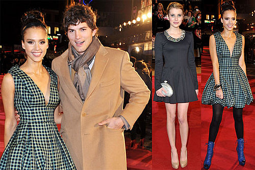 Photos of Ashton Kutcher, Demi Moore, Emma Roberts, and Jessica Alba at the London Premiere of Valentine's Day