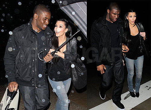 Photos of Kim Kardashian and Reggie Bush at Ralph Lauren in Beverly Hills Wearing Leather Jackets