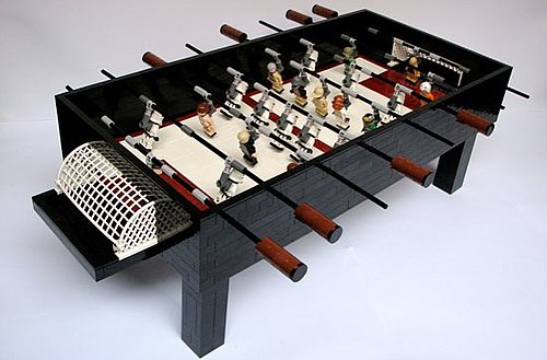 Star Wars Foosball Table Made of Legos
