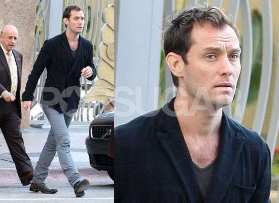 Photos of Jude Law Meeting Baby Sophia