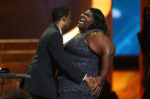 Chris Rock Grabs Gabourey Sidibe's Butt
