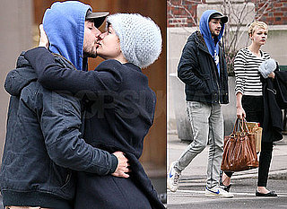 Photos of Wall Street 2 Costars and Real Life Couple Shia LaBeouf and BAFTA Winner Carey Mulligan Kissing in New York City