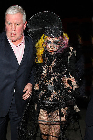 Lady Gaga emerges out of the Buddha Club in London in the early hours of the morning