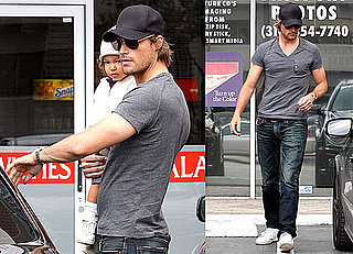 Photos of Gabriel Aubry and Nahla Wearing a White Sweater and Hat in Los Angeles Together