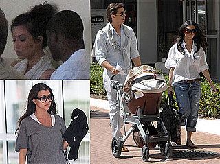 Photos of Kim Kardashian and Reggie Bush Leaving Costa Rica as Kourtney and Scott Disick Film in Miami