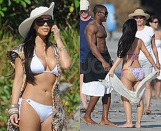 Kim Kardashian Bikini Photos With Shirtless Reggie Bush in Costa Rica