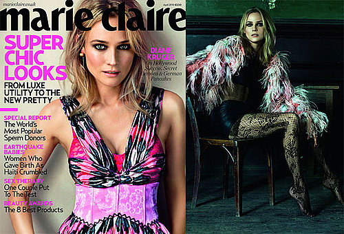 Photos of Diane Kruger on the Cover of Marie Claire UK