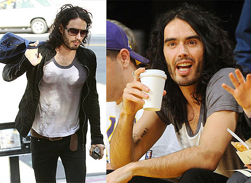 Photos of Russell Brand at LA Lakers Game, Kesha Wants to be Katy Perry and Russell's Bridesmaid at Their Wedding