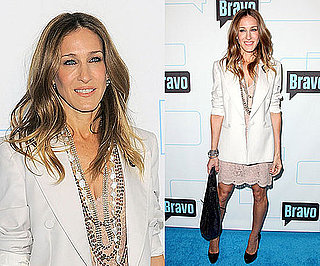 Sarah Jessica Parker Wearing Stella McCartney Lace Dress and Blazer
