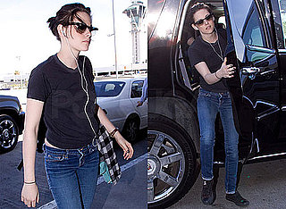 Photos of Kristen Stewart at LAX Headed to NYC For The Runaways Premiere