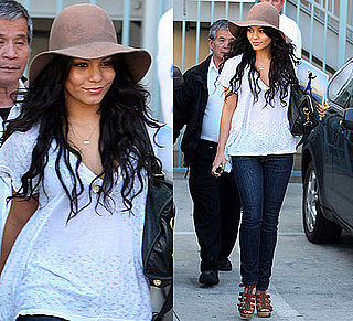 Photos of Vanessa Hudgens Wearing Floppy Hat in Santa Monica