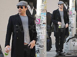 Photos of Mad Men's Jon Hamm Walking in NYC and Showing Some Skin