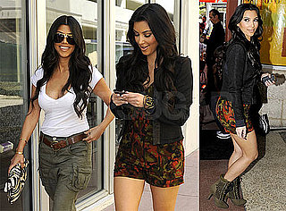 Photos of Kim Kardashian Wearing a Floral Jumper with Kourtney Kardashian in Miami
