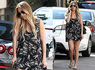 Photos of Lauren Conrad Wearing a Printed Short Dress in Los Angeles