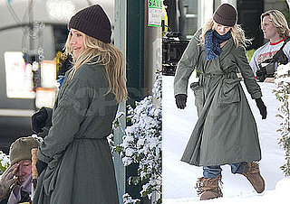 Photos of Cameron Diaz Filming Bad Teacher in Fake Snow