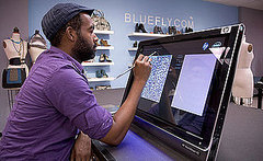 Photos of the HP TouchSmart PC's and Project Runway Contestants