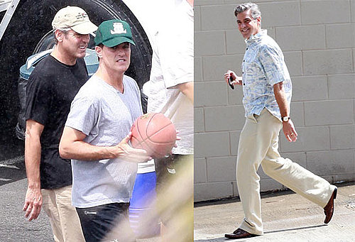 Photos of George Clooney Playing Basketball on the Hawaii Set of The Descendants
