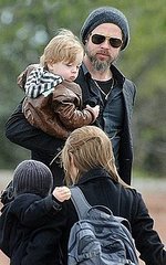 Brad Pitt and Angelina Jolie were spotted out on the Italian island of San Servolo with the kids on Easter