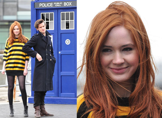 Photos of Matt Smith and Karen Gillan Promoting BBC's Doctor Who
