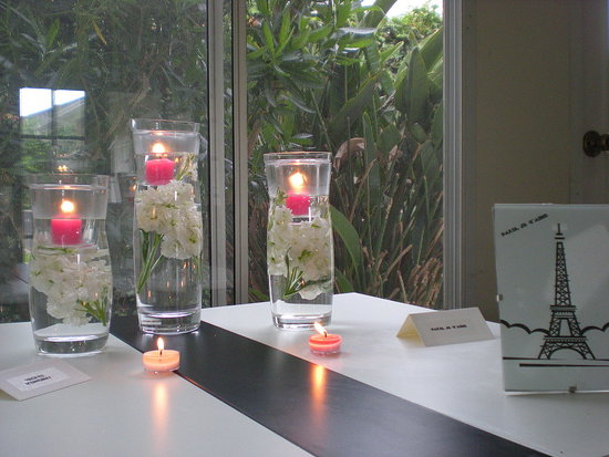 candles and flowers