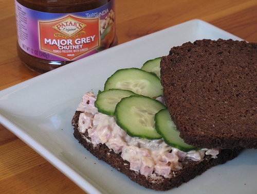 Easy Recipe For Mango-Ginger Ham Salad Sandwich