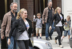 Photos of Kate Winslet, Sam Mendes, Joe Mendes, and Mia Threapleton Together in NYC