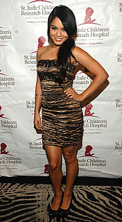 Vanessa Hudgens in Ruched Alberto Makali Dress