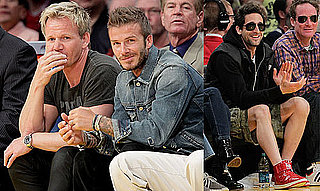 Photos of David Beckham, Gordon Ramsay and Adrien Brody At a Lakers Game in LA 2010-04-12 12:30:00
