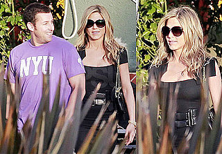 Pictures of Jennifer Aniston In a LBD Filming With Adam Sandler