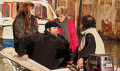 Pictures of Angelina Jolie And Brad Pitt With His Mother Jane Pitt on a Boat in Venice Pictures of Angelina Jolie And Brad Pitt With His Mother Jane Pitt on a Boat in Venice