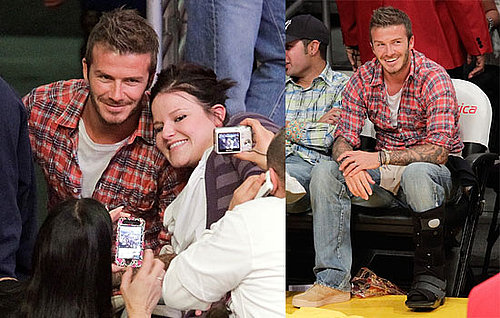 Pictures of David Beckham at a Lakers Game With George Lopez 2010-04-14 09:15:00