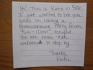 Hostess Tip: Inform Neighbors About Your Party